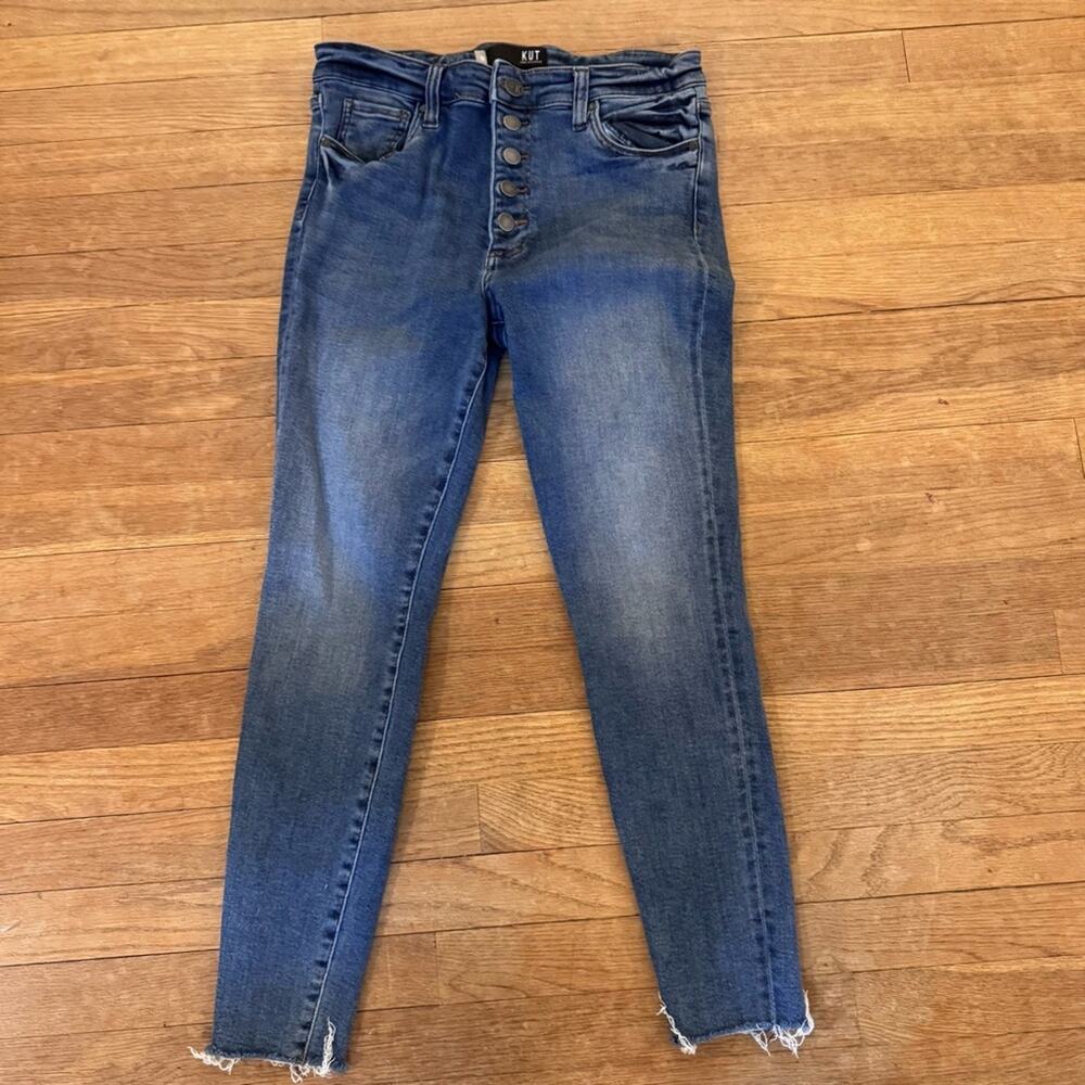 Kit From The Kloth Connie High Rise Ankle Skinny medium wash jeans size 10
b73